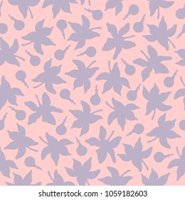 Seamless pattern with lemon flowers. Vector hand drawn graphic illustration.