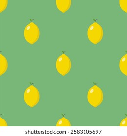 seamless pattern with lemon fruits slices