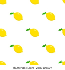 seamless pattern with lemon fruits slices