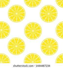 Seamless pattern with lemon fruits. Vector illustration.