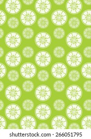 Seamless pattern of lemon green slices, Fruit design seamless pattern, Vector seamless citrus pattern, Green natural wallpaper graphic, Wrapping paper design, Book cover design.