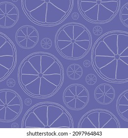 Seamless pattern of lemon slices. Can be used for postcards, invitations, advertising, web, textile and other.