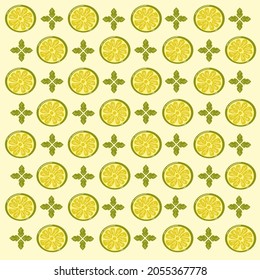 Patrón inexorable de rodajas de limón en estilo dibujado a mano. Vector de fondo de fruta repetitivo para tela de verano, decoración, fondo, textil, papel pintado y diseño de moda.