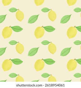 seamless pattern with Lemond or lime
