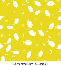 Seamless pattern with lemons, background of fruits.