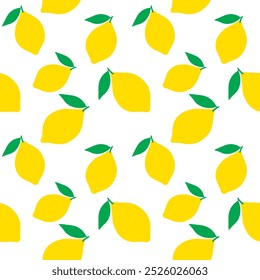 Seamless pattern with lemons. Background with lemons. Lemon pattern. Summer background with fruits.