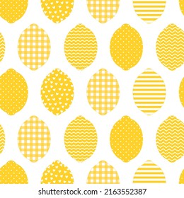 Seamless pattern lemons ornament vector illustration	