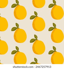 Seamless pattern with lemons. Perfect for wallpapers, web page backgrounds, surface textures, textile design, cover, farmers market. 