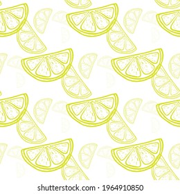 Seamless pattern with lemons. Pattern for printing on fabric, paper, wallpaper. Can be used for clothes collection, branding, packaging, interior decoration, scrapbooking