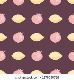 Seamless pattern with lemons. Textile design. Ready to use