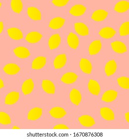 Seamless pattern with lemons. Vector illustration