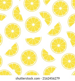 Seamless pattern lemons vector illustration