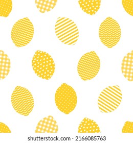 Seamless pattern lemons vector illustration