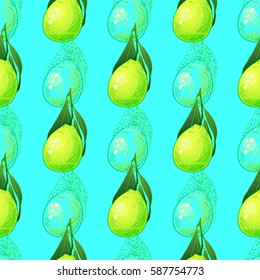 Seamless pattern with lemons, vector illustration for background, wrap, scrapbook, wallpaper