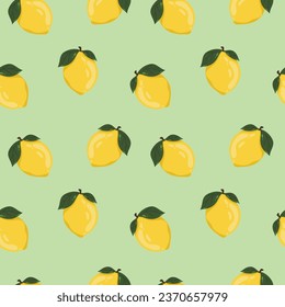 Seamless pattern with lemons. Wallpaper