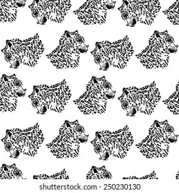  Seamless pattern of leopard