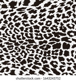 Seamless pattern leopard animal skin. Design jaguar, leopard, cheetah, panther fur. Brown seamless camouflage background. Vector illustration. Isolated on white background.
