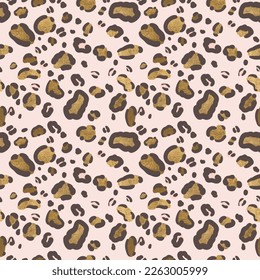seamless pattern with leopard golden texture 