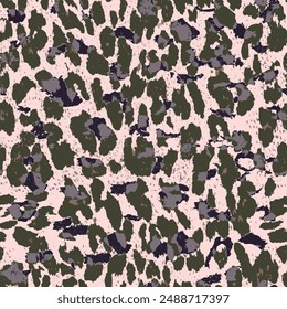 seamless pattern of leopard print fabric