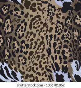 
Seamless pattern - leopard skin