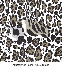 
Seamless pattern - leopard skin