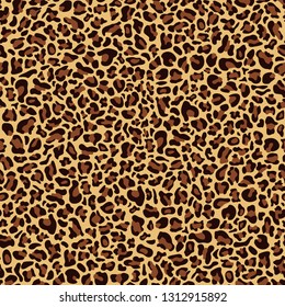 Seamless pattern of leopard skin