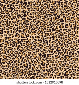 Seamless pattern of leopard skin