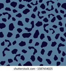 Seamless pattern with leopard skin. Abstract animal fur wallpaper. Wild african cats repeat texture. Design for fabric, textile print, wrapping paper, children textile. Vector illustration