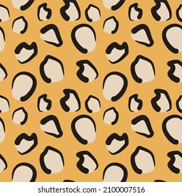 Seamless pattern of leopard skin. can be used for cover, wrapping paper, background, wallpaper, fabric pattern