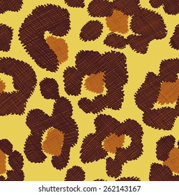 Seamless Pattern Leopard Skin Color