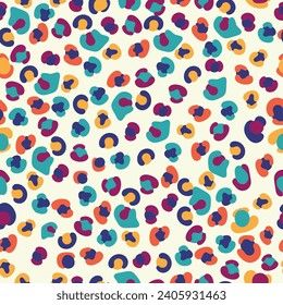 Seamless pattern of leopard skin motif in vector for background, wallpaper, fabric, wrapping, etc.