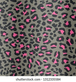 Seamless pattern leopard skin print. Vector illustration.