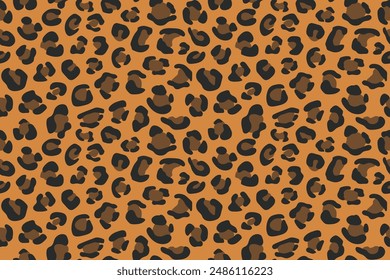 seamless pattern with leopard skin texture, can be used in fashion design, for wallpaper, upholstery, and decorative interior accents- vector illustration