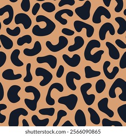 seamless pattern of leopard skin texture, can be used in fashion design, for wallpaper, upholstery, and decorative interior accents- vector illustration