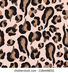 Seamless pattern with leopard skin. Vector.