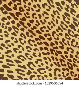 Seamless pattern of leopard skin. Vector print.  