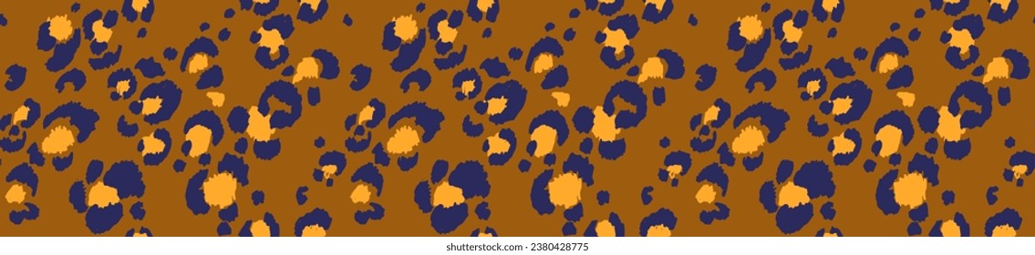 Seamless pattern with leopard spots. Wild animal skin print in different colors in flat style. Exotic ornament, fashionable elegant print. African pattern for wallpaper or fabric.