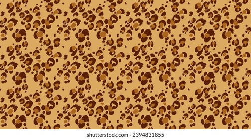 Seamless pattern with leopard spots. Wild animal skin print in different colors in flat style. Exotic ornament, fashionable elegant print. African pattern for wallpaper or fabric.