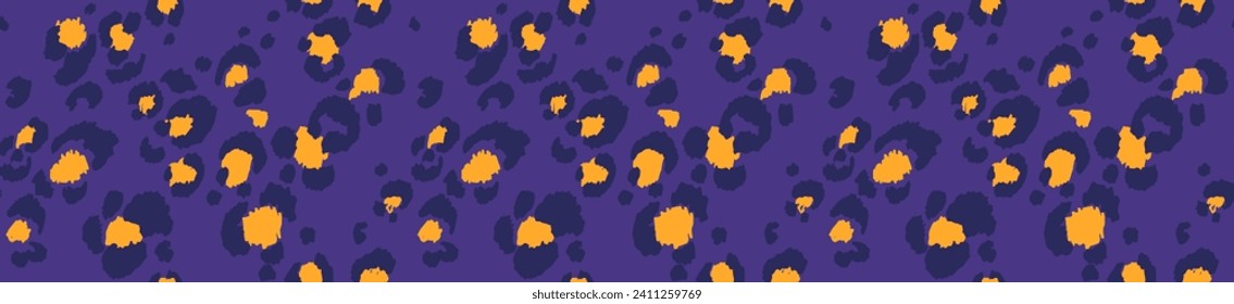Seamless pattern with leopard spots. Wild animal skin print in different colors in flat style. Exotic ornament, fashionable elegant print. African pattern for wallpaper or fabric.