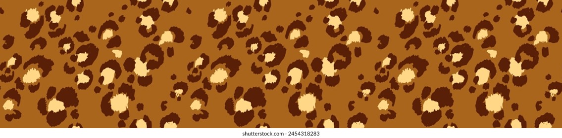 Seamless pattern with leopard spots. Wild animal skin print in different colors in flat style. Exotic ornament, fashionable elegant print. African pattern for wallpaper or fabric.