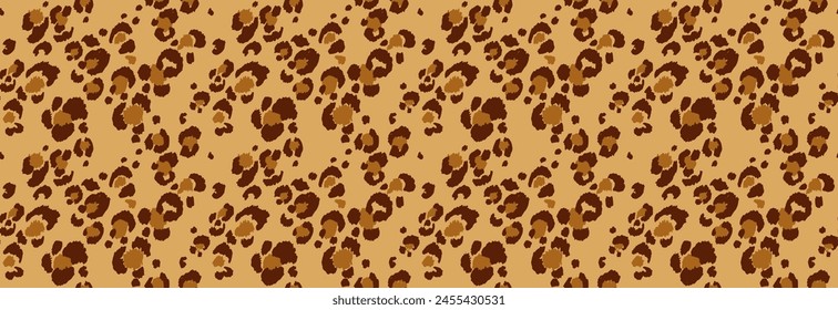 Patrón sin costuras con manchas de leopardo. Estampado de piel de animal salvaje en diferentes colores en estilo plano. Adorno exótico, elegante impresión de moda. Patrón africano para Fondo de pantalla o tela.