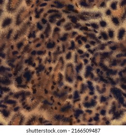 Seamless pattern of leopard texture. Vector illustration
