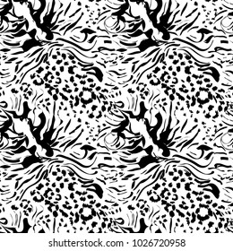 seamless pattern leopard and tiger skin