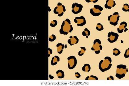 Seamless pattern: leopard vector illustration