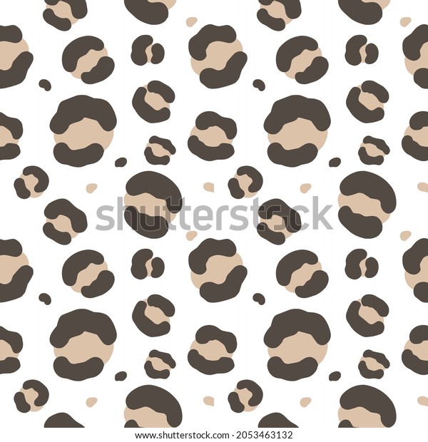 Seamless Pattern Leopard Pattern Vector Illustration Stock Vector