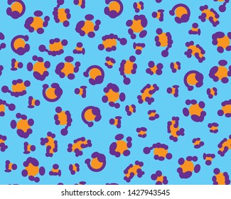 Seamless pattern leopard yellow background. Leopard pattern design, vector illustration background 