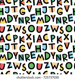 Seamless pattern with letter