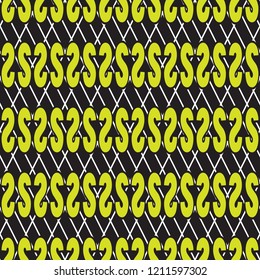 Seamless pattern with the letter "S".