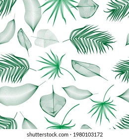 Seamless pattern with Lettering Hello Summer and leaves. Brochure, Flyer , Poster , Banner Design Template .