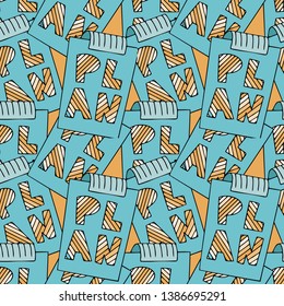 Seamless pattern with lettering Plan. Background for sites and articles about time management and procrastination.